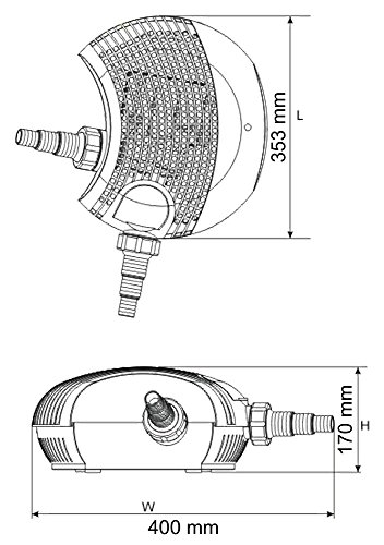 SunSun CTF10000 SuperECO Bachlaufpumpe Filterpumpe 10000l/h 80W - 3