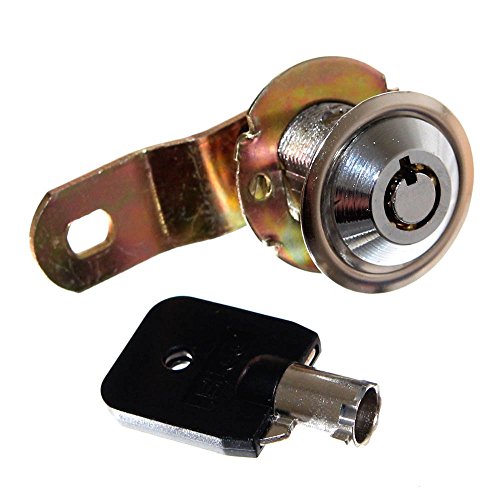 Preisvergleich Produktbild 1 Automatenschloß 27mm Zylinderschloß Einbau-Schloß Tür Sicherung Ersatz Flipperautomat Neu Pinball Lock Key Joy-Button