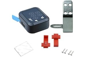 Voltmetro per Moto Tre in Uno, Asudaro 12v/24v Indicatore di Tensione Lcd Impermeabile Voltmetro Digitale per Auto Termometro per Auto Caricatore Usb per Auto per Camion per Auto Moto