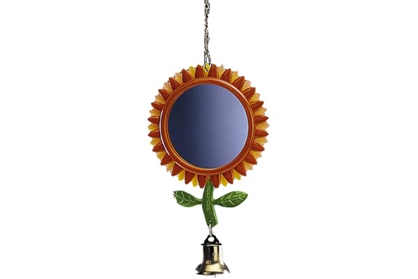 Nobby Flower Mirror Cage Jouet avec Cloche pour Oiseau 24 cm