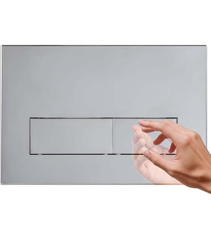 Plaque Double Bouton Chasse D'Eau Doré Brossé - Compatible Geberit Sigma 01-60, Panneau Chromé Luxe 164x246 Mm