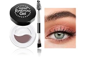 TIMIPOO Crema para cejas + gel para cejas con estilo claro, conjunto de gel para cejas impermeable de alto pigmento (02#)