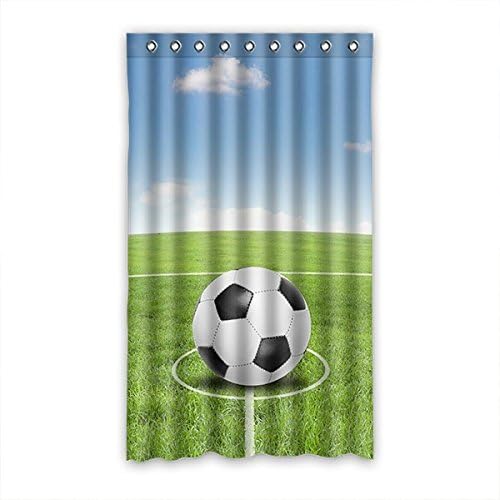 DOUBEE Design Soccer Blackout Curtain Valance With Eyelet Ring Top 50"x84"(1 piece)