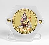 Eknoor Car Dashboard Idol- Goldplated Hexa- Shiv ji with japa mala (prayer beads) RS.300 (50.00% Off) - Amazon
