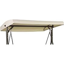 Tetto Di Ricambio Per Dondolo Da Giardino - 110x188 Cm, Marrone, In Cordura 300 PU