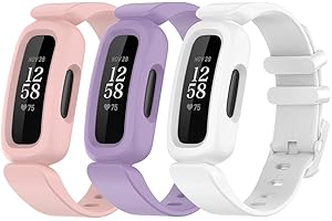 Bexido Compatible with Fitbit Ace 3 Strap for Kids, Soft Silicone Sport Wristband Adjustable Accessory Bracelet Replacement Band Fitbit Ace 3/Inspire 2 for Boys Girls
