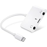 3 in 1 Headphone Adapter,Dual 3.5mm Earphone Splitter Audio, Female OTG with Charging,Compatible with i-Phone 12 / XS/XS Max/