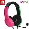 PDP Gaming LVL40 Wired Stereo Gaming Headset with Noise Cancelling Microphone: Pink/Green - Nintendo Switch