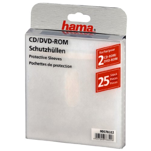 Preisvergleich Produktbild Hama CD- / DVD-ROM-Schutzhüllen 25 Stück, Weiß