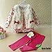 Arrowhunt Baby Girls Floral Tops Leggings Vest 3pcs Outfit Clothes Set Rose