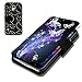 Produktbild Book Style Strass Glitzer Flip Handy Tasche Case Schutz Hülle Schale Motiv Foto Etui für Samsung Galaxy S6 SM - G900 - Strass XF1 Design8
