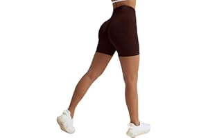 Vertvie Women's Gym Shorts Booty Scrunch Bums High Wasit Sports Shorts Seamless Ladies Cycling Workout Shorts Running Fitness Leggings