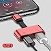 Produktbild Vazan - 2 in 1 für Blitz-Adapter für iPhone 7 Ladeadapter für iPhone 8 7 Plus-10 X-Ladegerät Splitter-Kopfhörer-Adapter [rot]