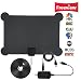 Produktbild HDTV-Antenne, Indoor Amplified TV-Antenne 50 Mile Reichweite mit Creative Einstellbarer Verstärker Abnehmbarer Booster, 16.5FT High Performance Koaxialkabel Schwarze Antenne für alle TV-Box und Smart-Fernseher