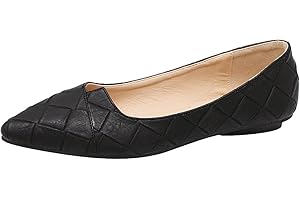 Jamron Donna Punta Ballerine Leggero Piatto Pumps