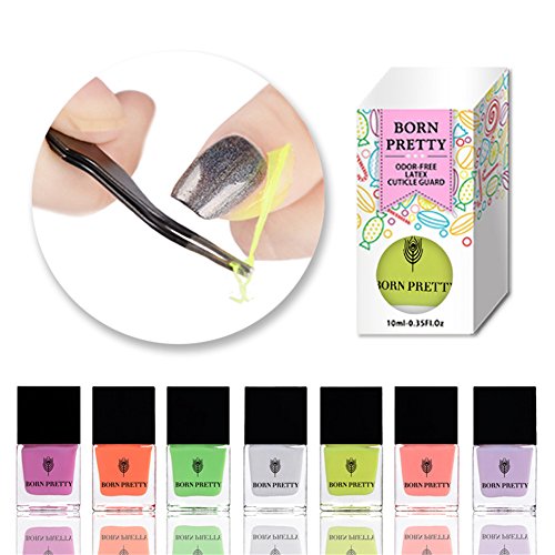 Born Pretty 10ml Peel off Liquid Tape Flüssiglatex Nagellack DIY Ungiftig&Geruchlos 7 colors