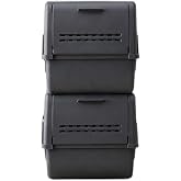 2'li Mini Boy Patates Soğan Sepeti BPA Free Sebzelik Organizer Kutu Motek Antrasit 8 L