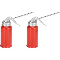 2 Burettes à Huile Métal 200ml | Pompe à Huile Manuelle Pour Moteur Voiture Moto Camion
