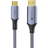 Veggieg Type-C to HDMI Kablo 8K 60Hz 4K 240Hz HDR 3D 48Gbps &Ouml;rg&uuml;l&uuml; USB-C to HDMI Kablo 2 Metre