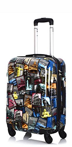 G.Kaos - Maleta De Cabina Equipaje de Mano - En Policarbonato Superligera - Pel&iacute;cula Protectora Para Quitar - Para Vuelos Como Ryanair Y Otros - Fantas&iacute;a Buildings 50cm