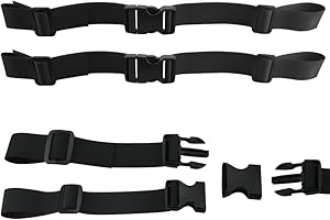 XAVSWRDE 2 PCS Sangle Poitrine Sac a Dos Réglable, Sangle de Poitrine avec Boucle à Dégagement Rapide, Sangle de Poitrine en Nylon Résistante Sangle Sac a Dos la randonnée, Course - Noir