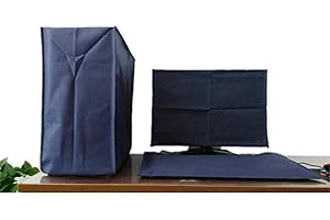 Zhuidream 3 Stück Set CPU Staubschutzhülle, Computer Staubschutzhülle für Desktop PC CPU Tower Protector, Monitor + Tastatur + Computer Host PC Staubdichte Computerabdeckungen Fall