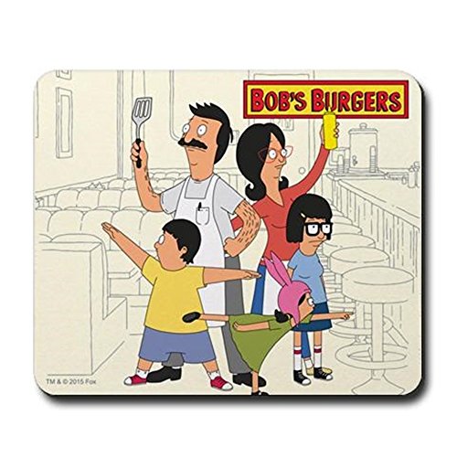 CafePress – Bob ’s Burger Hero Familie – rutschfeste Gummi Mauspad, Gaming Maus Pad - 2