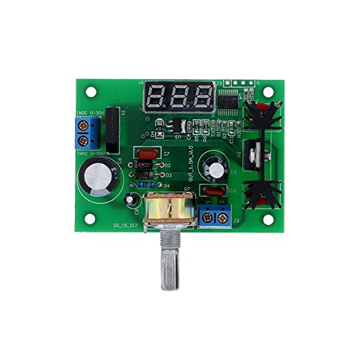 KKmoon LM317 AC / DC Einstellbarer Spannungsregler Reduzierring Spannungsversorgungsmodul mit LED Anzeige - 5