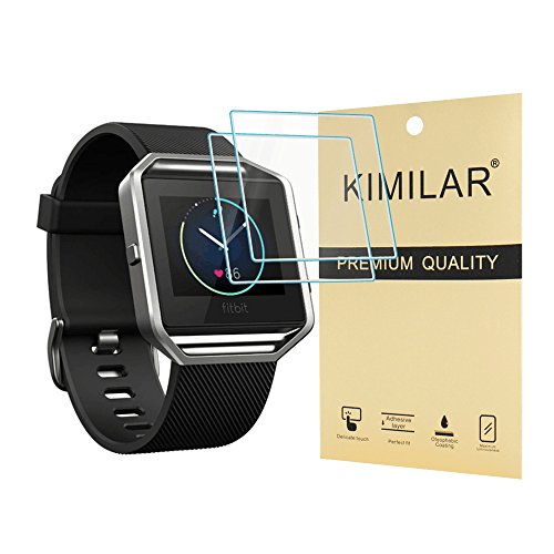 Fitbit Blaze temperiert Glasschutz, [2 Pack] KIMILAR Premium HD Clear Folie / Ultra High-Definition-unsichtbar und Anti-Blase-Crystal-Schild