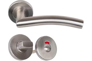 KLOSE BESSER Coppia di maniglie su rosette Elsa Wave Inox 304 - +1 paio di rosette condanna + spia