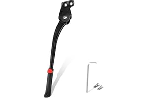 RainFlowwer Bike Kickstand, Adjustable Aluminum Alloy Bicycle Stand for 24-29 inches Wheel Diameter Mountain Bike Road Bike