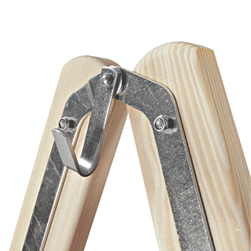 HYMER Holz-Sprossenstehleiter, 2 x 4 Sprossen, 7141008 - 3