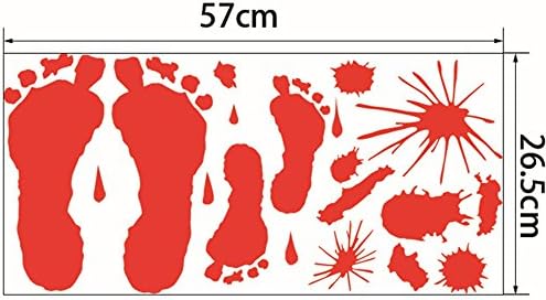 Halloween Glass Stickers Handprints Footprints Living Room Bedroom Wall Stickers