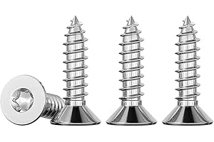 Drenky Vis Torx Inox 4x16 Tete Fraisee Bois En Acier Inoxydable A2 V2A 50 Pièces Autotaraudeuses Entièrement Fileté Vise Clous, Et Fixations, TX20