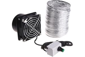 Zilimontt Ventilateur d'extraction de fumée portable à vitesse réglable, ventilateur d'extraction de fumée, ventilateur d'extraction de fumée, ventilateur de tuyau d'évacuation USB à vitesse réglable