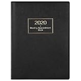 Agenda 2020, agenda 2020 Semainier A4 en 15 minutes, 21.8 x 29cm, Livre de rendez-vous avec reliure souple - Noir