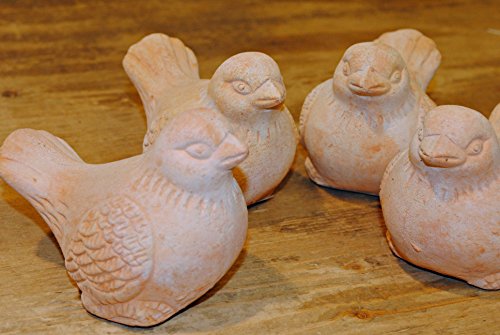 Vögel aus Terracotta,4er Set,frostfest,ca. 12cm - 2