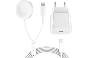 2023 Upgraded SchnellLadekabel für Apple Watch iPhone, augley 2in1 5.0ft iWatch Ladegerät mit 20W USB C Schnellladegerät für iWatch Ultra/SE/9/8/7/6/5 & iPhone 14/13/12/11