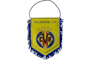 Villarreal CF Mini fanion officiel du club | Porcelaine | Décoration et souvenir | Jaune et bleu