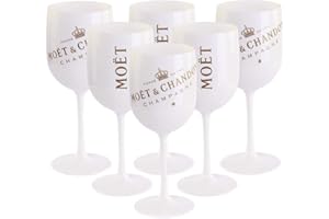 UNITED PACIFIC 6 x Moët & Chandon Ice Impérial acrilico calici Bicchieri da Champagne bianco