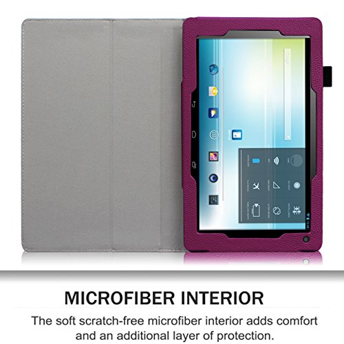 Fintie Odys Ieos Quad 10.1 Hülle Case – Slim Fit Folio Kunstleder Schutzhülle Cover Tasche mit Ständerfunktion für Odys Ieos Quad 25,7 cm 10,1 Zoll Tablet-PC (nicht geeignet für Odys Ieos Quad White Edition), Lila - 6