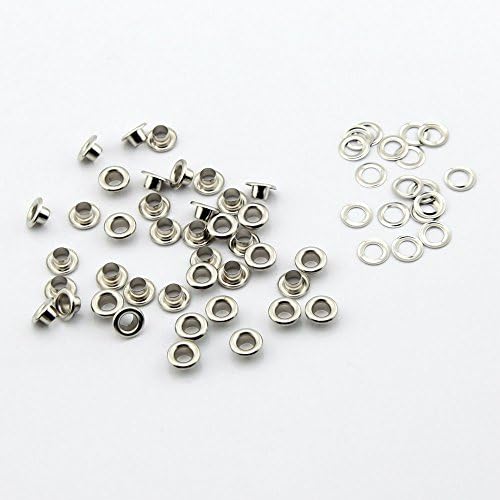 Owfeel 100pcs Plated Round Grommets Eyelet Rivet Cap (5mm)