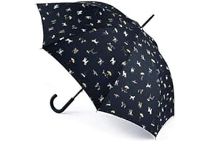 JOULE/FULTON Joules Raining Dogs Kensington Walking Umbrella 88cm Long 100cm Canopy Fultons