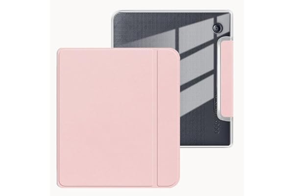 Fodral kompatibelt med 7 tum Kobo Libra färg 2024, fodral för Kobo Libra 2 2021, transparent Rückseite, mjukt TPU-fodral automatisk sov-/väckningsfunktion