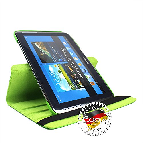 COOVY® 360° ROTATION COVER FÜR SAMSUNG GALAXY NOTE 10.1 GT-N8000 GT-N8010 GT-N8020 SMART HÜLLE TASCHE ETUI CASE SCHUTZ STÄNDER Farbe grün - 4