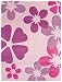 Produktbild Kinderteppich Mädchenteppich Blumenteppich Kinderzimmer Spielunterlage Blumen Design - weicher Flor komplett umkettelt strapazierfähig pflegeleicht schadstofffrei – hellrosa rosa lila – 200 x 290 cm