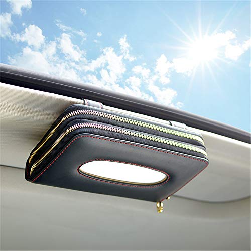 Preisvergleich Produktbild Sonnenblende Tissue-Box Papiertaschentuchbox Papiertaschentuchbox, kreatives Schiebedach, Serviette, Papierfach, Sonnenblende, Aufhängetablett