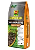 COMPO SAAT Rasen Reparatur Komplett-Mix+, Rasensaat, Keimsubstrat,Langzeit-Rasendünger und Bodenaktivator, 4 kg, 20 m²