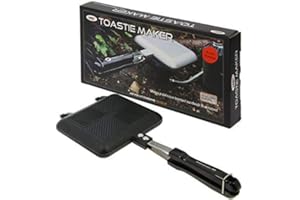 NGT Pêche Carpe Camping Croque-Monsieur/Toasté Sandwich Maker avec Poignée en Noir