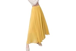 ARTYKEY Rock Damen Lang Chiffon Hohe Taille Röcke Elegant A-Linie Boho Maxirock Strandrock Faltenrock Hochzeit Skirt